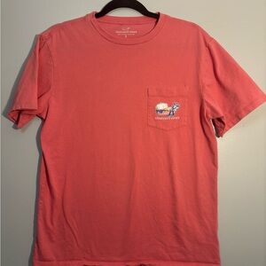 Vineyard Vines Men's Pink Pocket Tee